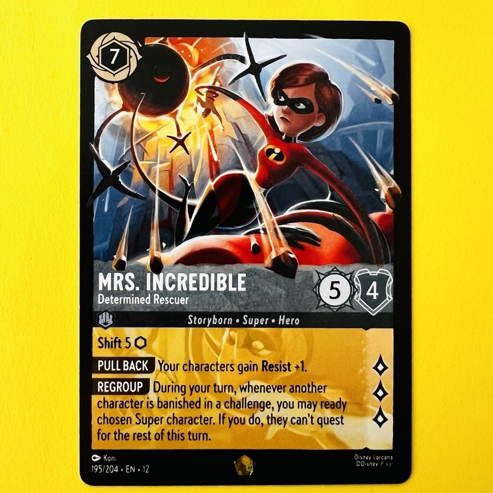Lorcana Wilds Unknown Mrs. Incredible Determined Rescuer 195/204 Legendary FOIL